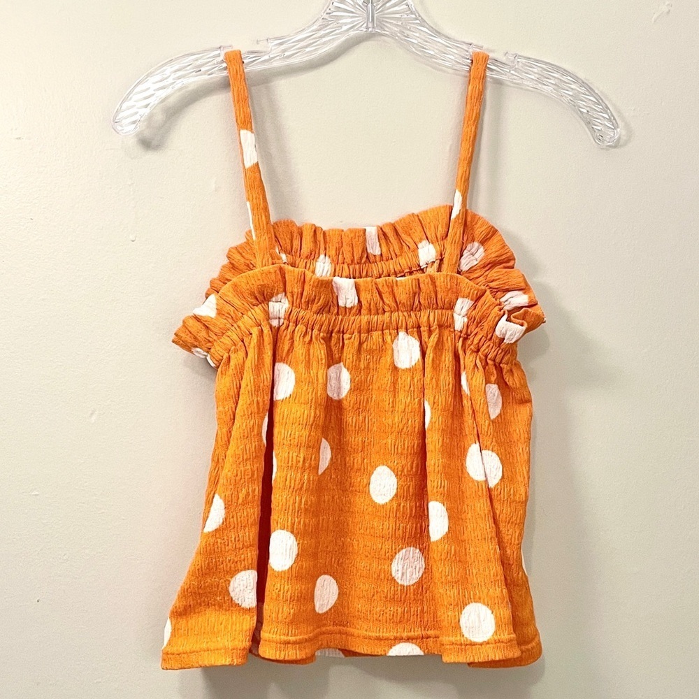 Current Air Los Angeles Polka Dot Smocked Tank Top (XSP) - Picture 3 of 6